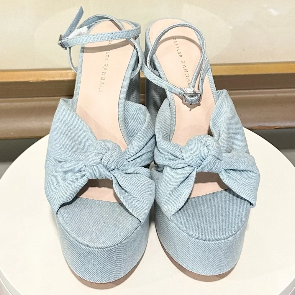 🌹LOEFFLER RANDALL🌹 Roz 120MM Knot Platform Sandals Size: 7.5